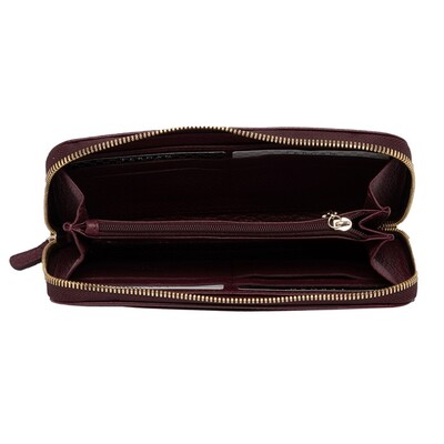 Tergan Bordo Deri Kadın Cüzdanı 5734M71 - 3