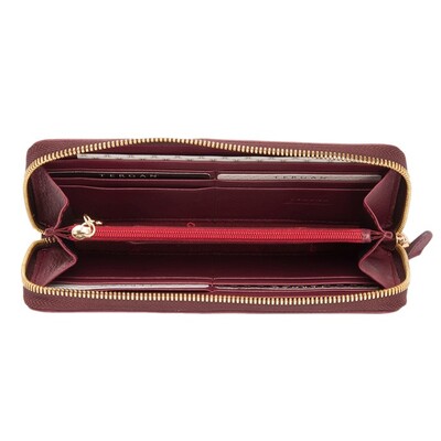 Tergan Bordo Deri Kadın Cüzdanı 5777K16 - 2
