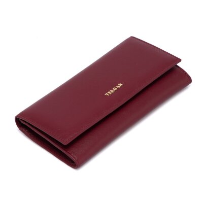 Tergan Bordo Deri Kadın Cüzdanı 5807K16 - 1