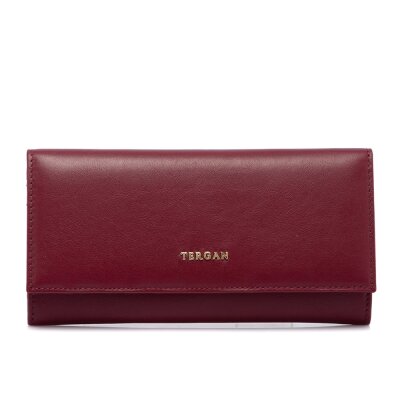 Tergan Bordo Deri Kadın Cüzdanı 5807K16 - 2