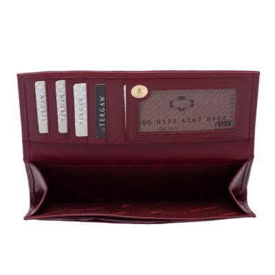 Tergan Bordo Deri Kadın Cüzdanı 5807K16 - 3