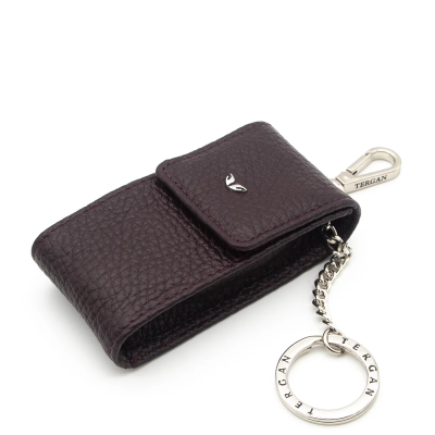 Tergan Bordo Deri Unisex Anahtarlık 0095M71 - 2