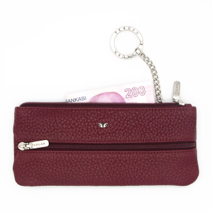 Tergan Bordo Deri Unisex Anahtarlık 0157M71 - Tergan (1)