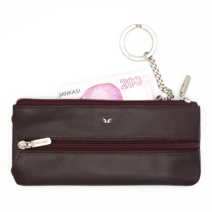 Tergan Bordo Deri Unisex Anahtarlık 0157T37 - Tergan (1)