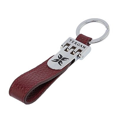 Tergan Bordo Deri Unisex Anahtarlık 0247M71 - 1
