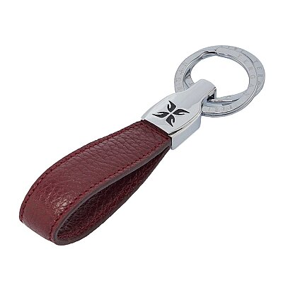 Tergan Bordo Deri Unisex Anahtarlık 0248M71 - 1