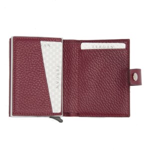 Tergan Bordo Deri Unisex Kartlık 0263M71 - Tergan (1)