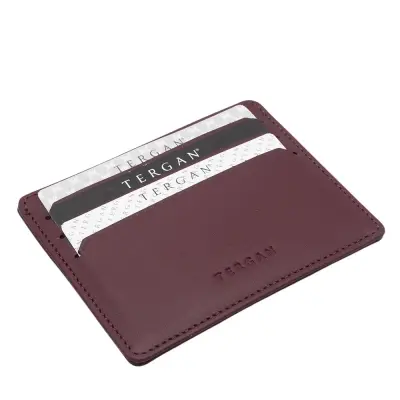 Tergan Bordo Deri Unisex Kredi Kartlık 1050X31 - 1