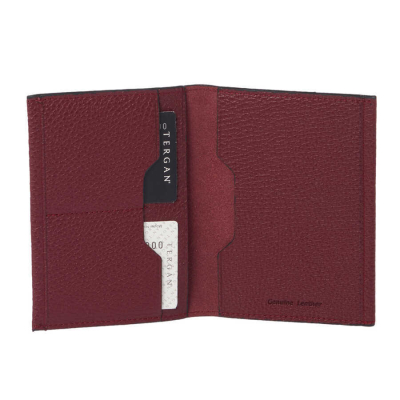 Tergan Bordo Deri Unisex Pasaportluk 1657M71 - 2