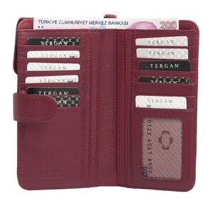 Tergan Bordo Deri Unisex Portföy Çanta 1614K16 - Tergan (1)