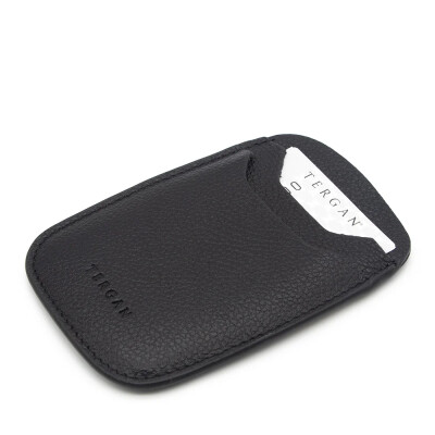 Tergan Floater Siyah Deri Unisex Kredi Kartlık 1662U9G - Tergan