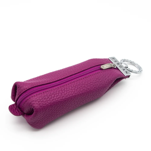 Tergan Fuşya Deri Anahtarlık - 0193C42 