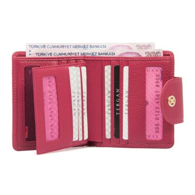 Tergan Fuşya Deri Kadın Cüzdanı 5674H68 - 2