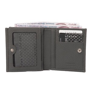 Tergan Gri Deri Kadın Cüzdan 5627G35 - Tergan (1)