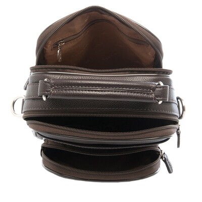 Tergan Kahve Deri Erkek Askılı Çanta 21200A7P - 4