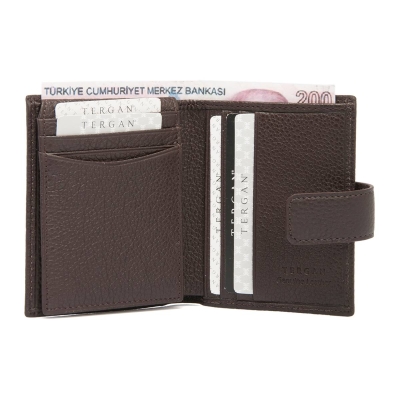 Tergan Kahve Deri Erkek Cüzdan 1623A7P - 2