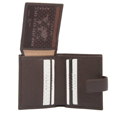 Tergan Kahve Deri Erkek Cüzdan 1623A7P - 3
