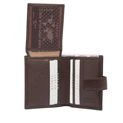 Tergan Kahve Deri Erkek Cüzdan 1623B07 - 2