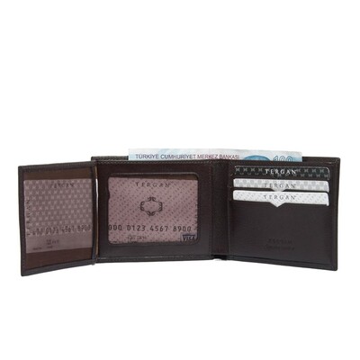 Tergan Kahve Deri Erkek Cüzdanı 1228B07 - 3
