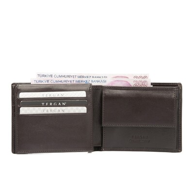Tergan Kahve Deri Erkek Cüzdanı 1254A98 - 2