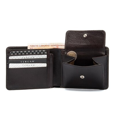 Tergan Kahve Deri Erkek Cüzdanı 1308A98 - 3