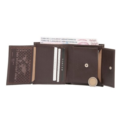 Tergan Kahve Deri Erkek Cüzdanı 1408B07 - 3