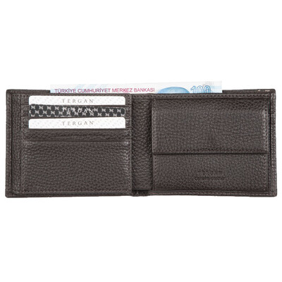 Tergan Kahve Deri Erkek Cüzdanı 1465A42 - 2