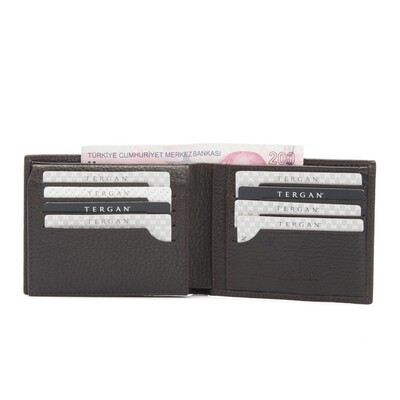 Tergan Kahve Deri Erkek Cüzdanı 1468A42 - 2