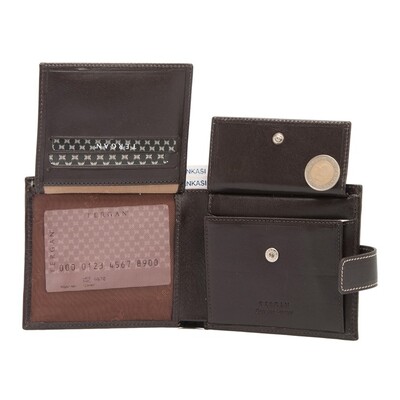 Tergan Kahve Deri Erkek Cüzdanı 1557A98 - 3