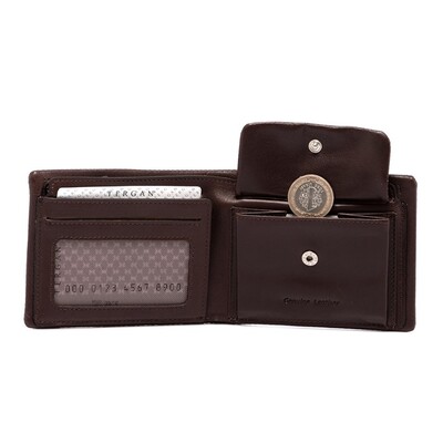 Tergan Kahve Deri Erkek Cüzdanı 1590D38 - 3