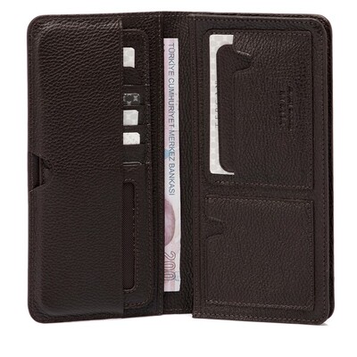 Tergan Kahve Deri Erkek Cüzdanı 1592A7P - 2