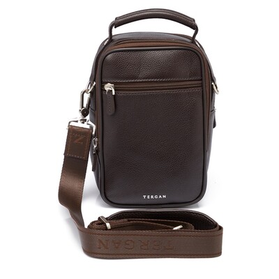 Tergan Kahve Deri Erkek Portföy Çantası 2192A7P - 3