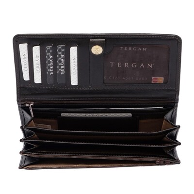 Tergan Kahve Deri Kadın Cüzdan 5783D38 - 3