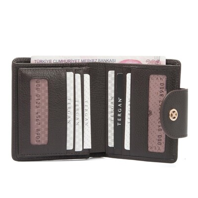 Tergan Kahve Deri Kadın Cüzdanı 5674A87 - 2