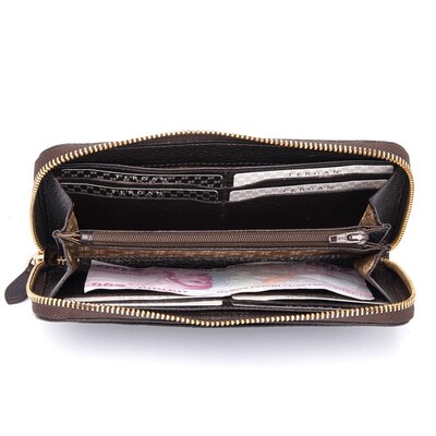 Tergan Kahve Deri Kadın Cüzdanı 5734A42 - 3