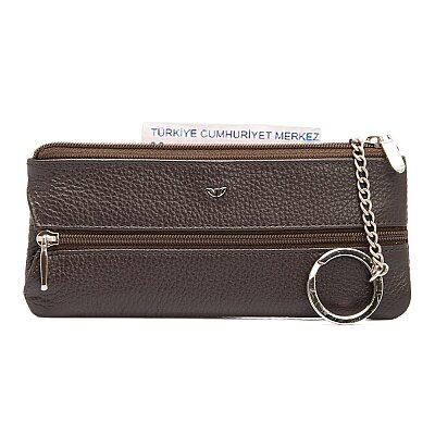 Tergan Kahve Deri Unisex Anahtarlık 0157A7P - 2