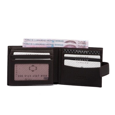 Tergan Kahve Erkek Cüzdanı 1567A7P - 2