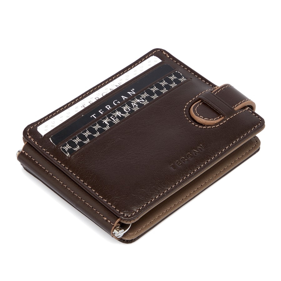 Tergan Kahve-kum Deri Unisex Kredi Kartlık 01637a8k
