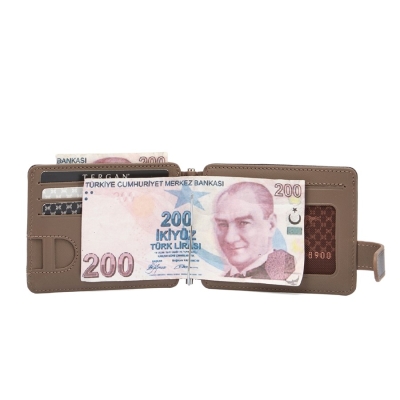 Tergan Kahve-Kum Deri Unisex Kredi Kartlık 01637A8K - 3