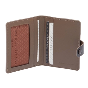 Tergan Kahve-Kum Unisex Deri Kredi Kartlık 1653U9D - Tergan (1)