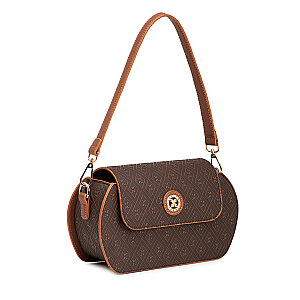 Tergan Kahve-Taba Print Kadın Omuz Çantası 9143R9C - Tergan (1)