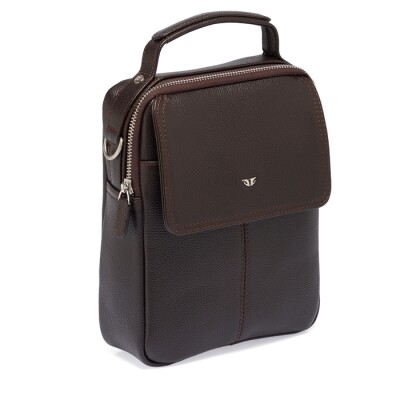 Tergan Kahverengi Deri Erkek Çanta 21475A7P - 2