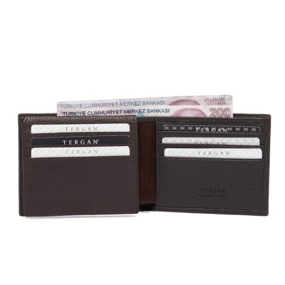 Tergan Kahverengi Deri Erkek Cüzdanı 1648A42 - 2