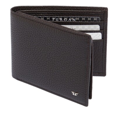 Tergan Kahverengi Deri Erkek Cüzdanı 1648A42 - 4
