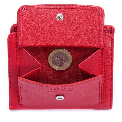 Tergan Kırmızı Deri Kadın Cüzdanı 5674A86 - 4