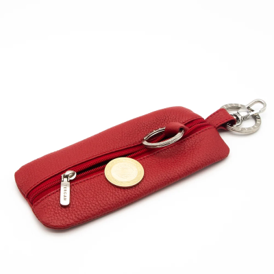 Tergan Kırmızı Deri Unisex Anahtarlık 0192B8I - 2