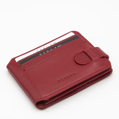 Tergan Kırmızı Deri Unisex Cüzdan 1658C71 - Tergan