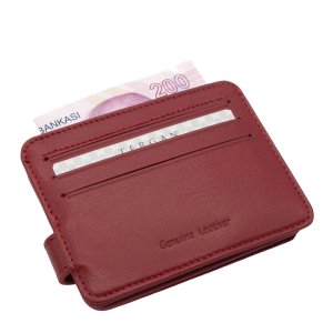 Tergan Kırmızı Deri Unisex Cüzdan 1658C71 - Tergan (1)