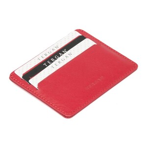 Tergan Kırmızı Deri Unisex Kredi Kartlık 1050C71 