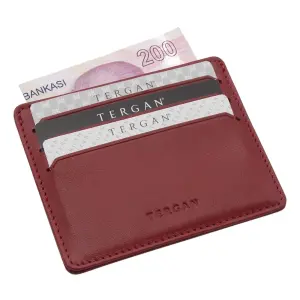 Tergan Kırmızı Deri Unisex Kredi Kartlık 1050C71 - Tergan (1)